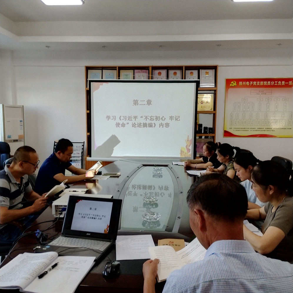 振州電子黨支部召開“不忘初心、牢記使命”主題教育動員會